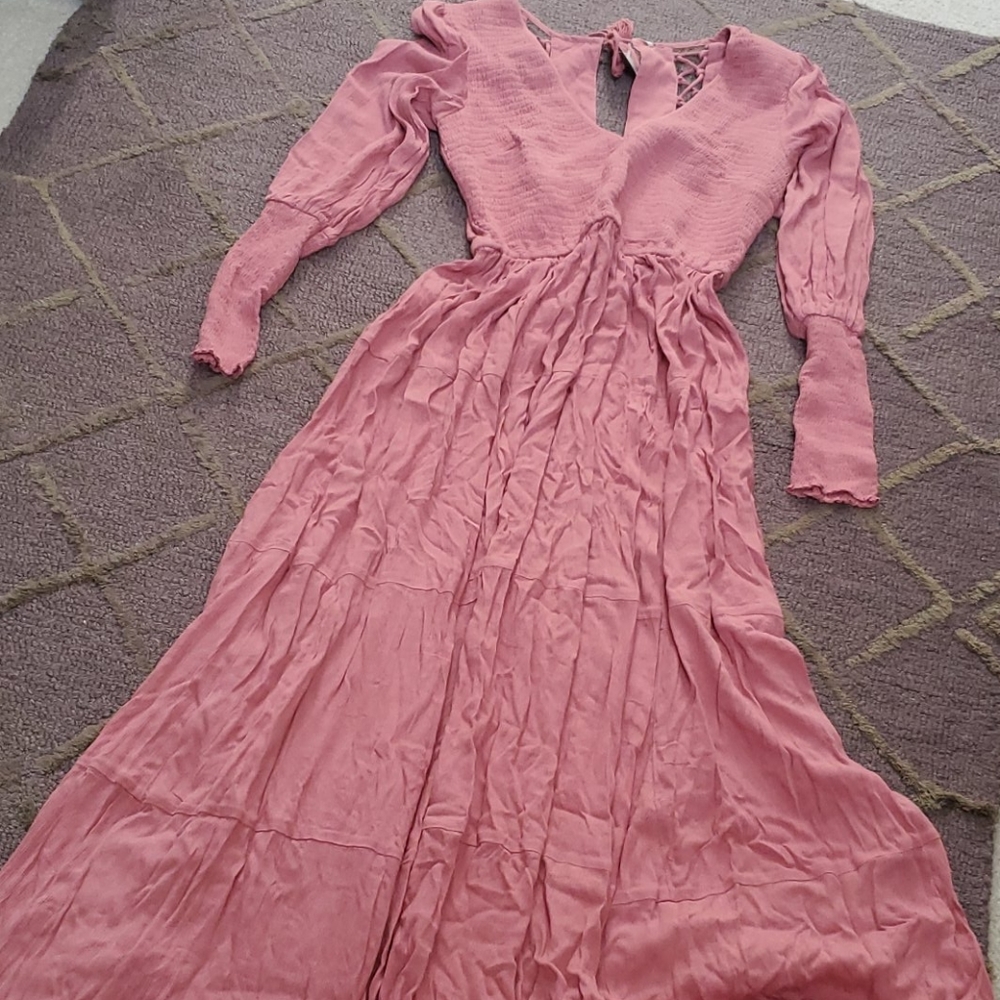 NWT FP Wednesday Maxi dress Pink/Rose S - Picture 4 of 5
